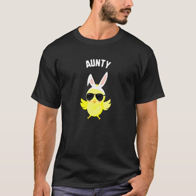 Easter Aunty Chick Sunglasses Ant Candy Kids Sprin T-Shirt (Front)