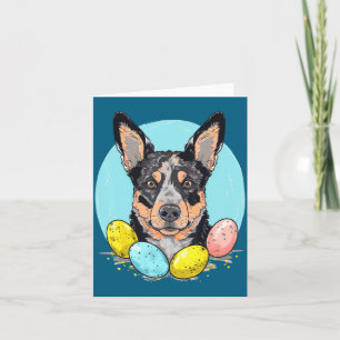 Easter Australian Cattle Dog Bunny Card
