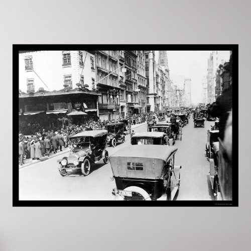 Easter Auto Parade in New York City 1920 Poster