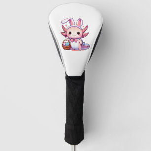 Easter Axolotl Bunny Ears Eggs T-Shirt Golf Head Cover