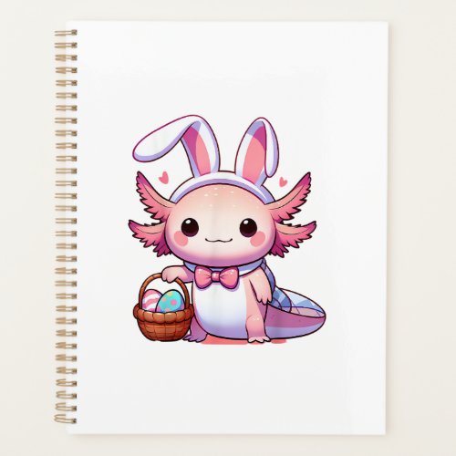 Easter Axolotl Bunny Ears Eggs T-Shirt Planner