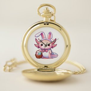 Easter Axolotl Bunny Ears Eggs T-Shirt Pocket Watch