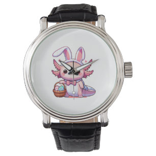 Easter Axolotl Bunny Ears Eggs T-Shirt Watch
