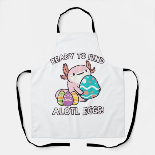 Easter Axolotl Ready To Find Alotl Eggs Hunt Boys Apron