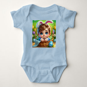 EASTER BABY BOY Bunny Ears ~ Baby Bodysuit