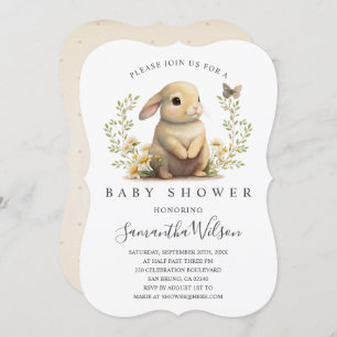 Easter Baby Bunny Spring Baby Shower Invitation