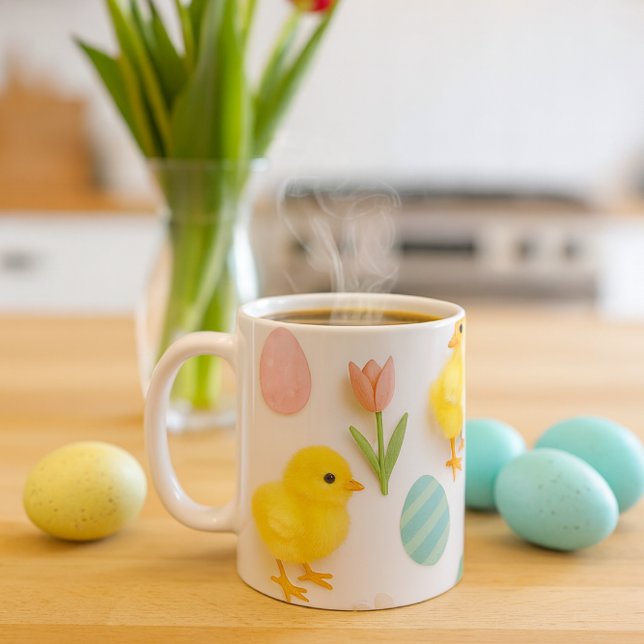 Easter Baby Chickens and Bunny Rabbits Coffee Mug (Creator Uploaded)