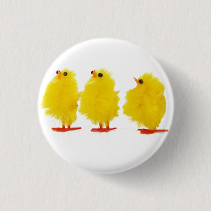 Easter baby chicks Button