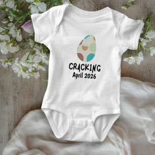 Easter Baby Egg Cracking Pregnancy Announcement Bodysuit