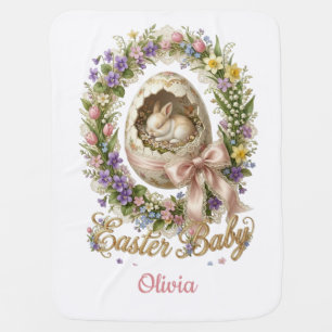 Easter Baby • Faux Embroidered Heirloom Blanket