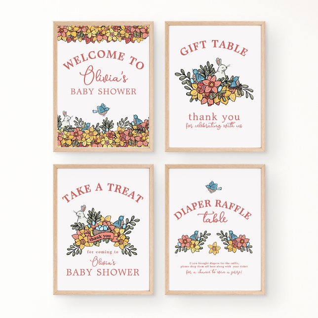 Easter Baby Shower Frameable Table Signs Wall Art Sets (Creator Uploaded)