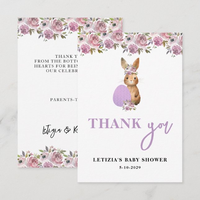 Easter Baby Shower Thank You Card (Front/Back)