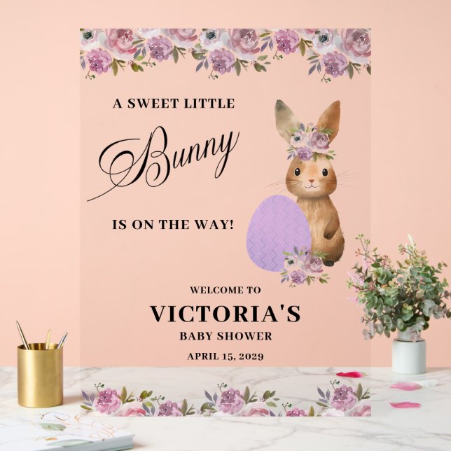 Easter Baby Shower Welcome Acrylic Sign (Wedding)