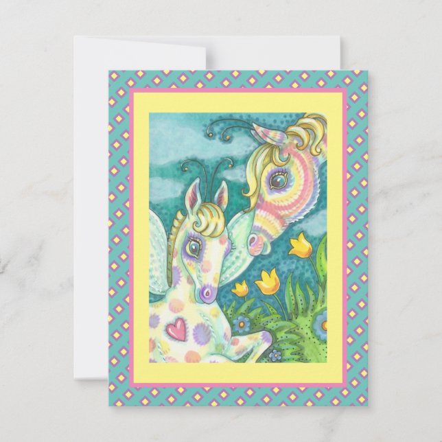 EASTER BABY, SPRING HORSE, FAIRY FILLY FLAT CARD (Front)