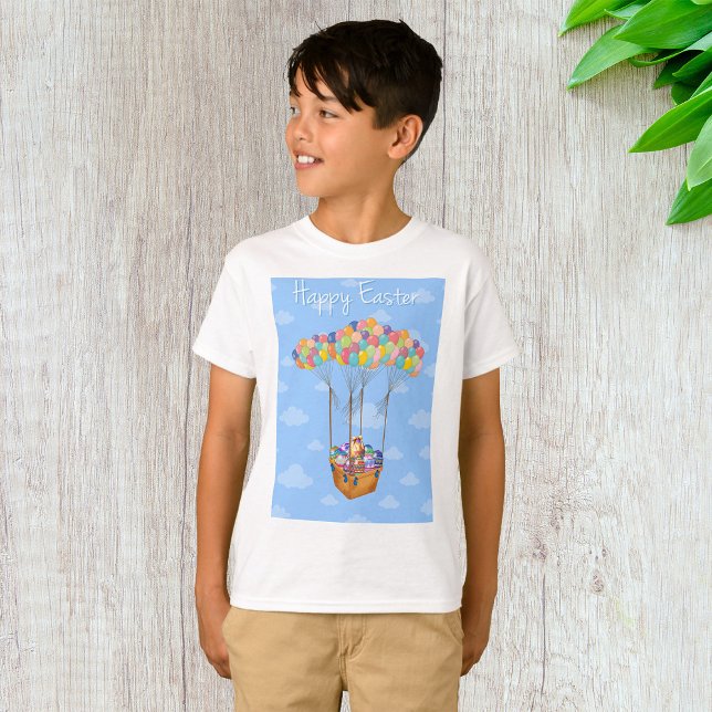 Easter Balloon Basket with Colorful Eggs  T-Shirt (Creator Uploaded)