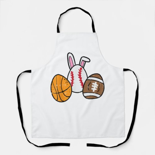 Easter Balls Basketball Baseball Football Boys Kid Apron