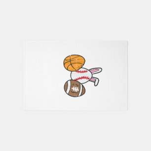 Easter Balls Basketball Baseball Football Boys Kid Rug