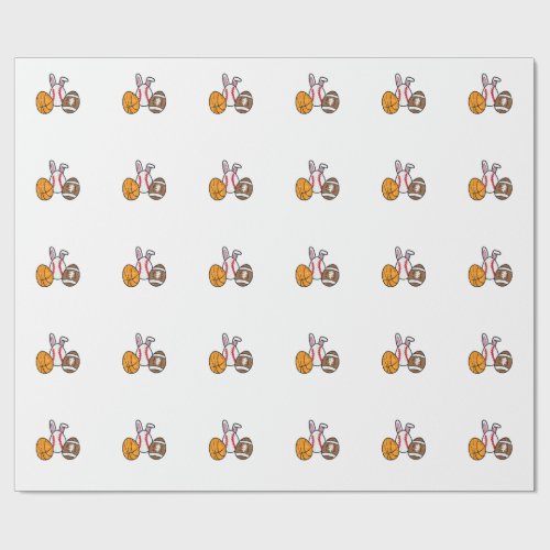 Easter Balls Basketball Baseball Football Boys Kid Wrapping Paper