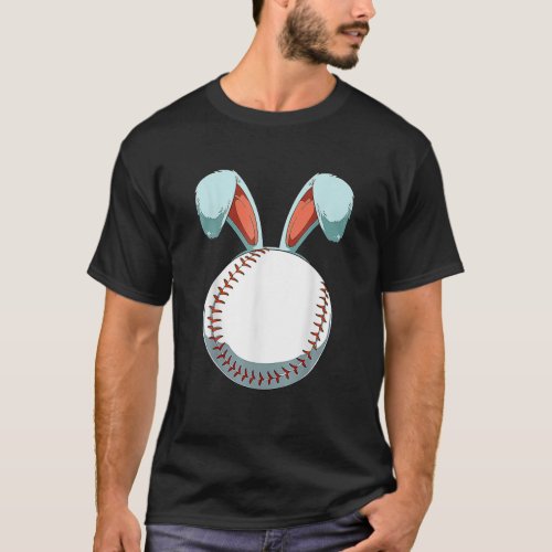 Easter Baseball Ball Easter Day Funny Easter Bunny T_Shirt