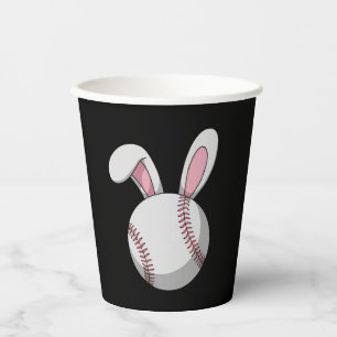 Easter Baseball Bunny Cute Rabbit Ears Paper Cups