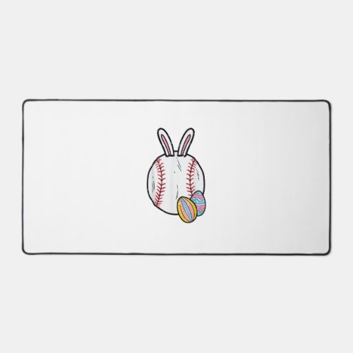 Easter Baseball Bunny Sports Men Boys Kids Toddler Desk Mat