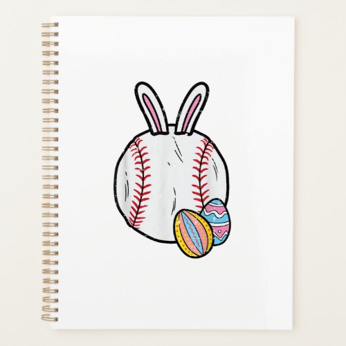 Easter Baseball Bunny Sports Men Boys Kids Toddler Planner
