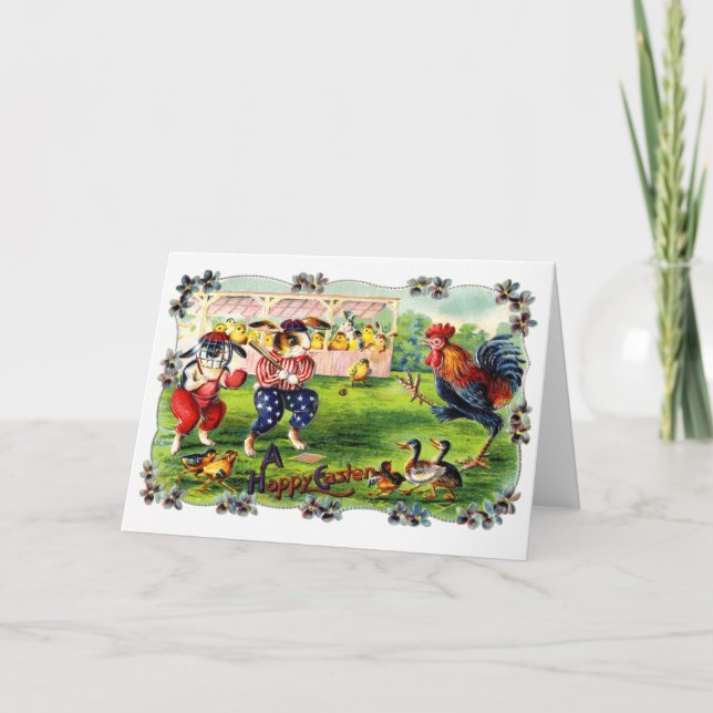 Easter Baseball Holiday Card (Front)