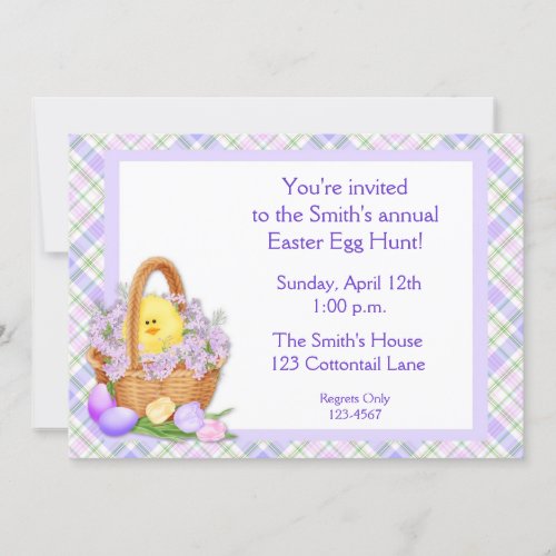 Easter Basket Chick Custom Invites