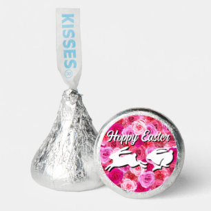 Easter Basket Chocolate White Bunnies Pink Flowers Hershey®'s Kisses®