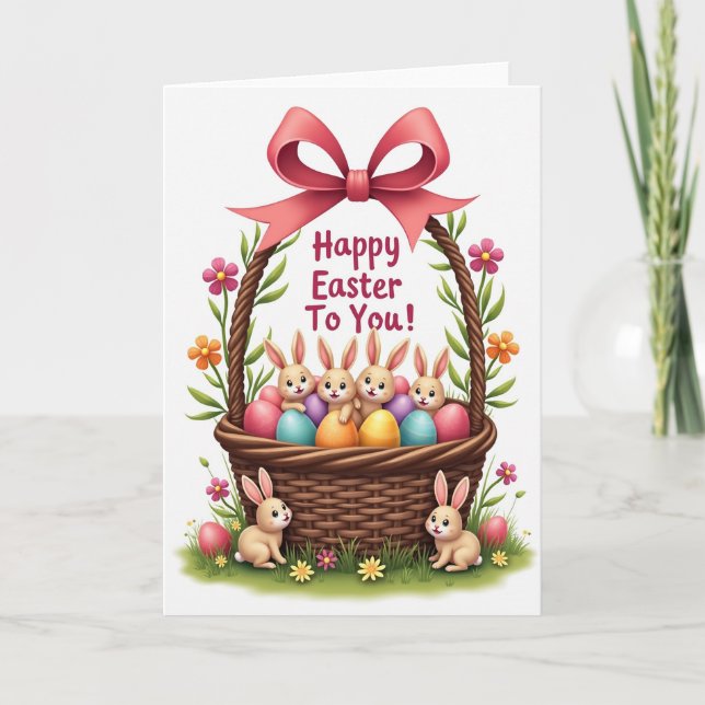 Easter Basket Creatures Card (Front)