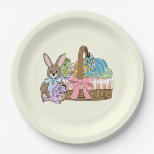 Easter Basket Dragons Eggs Paper Plates