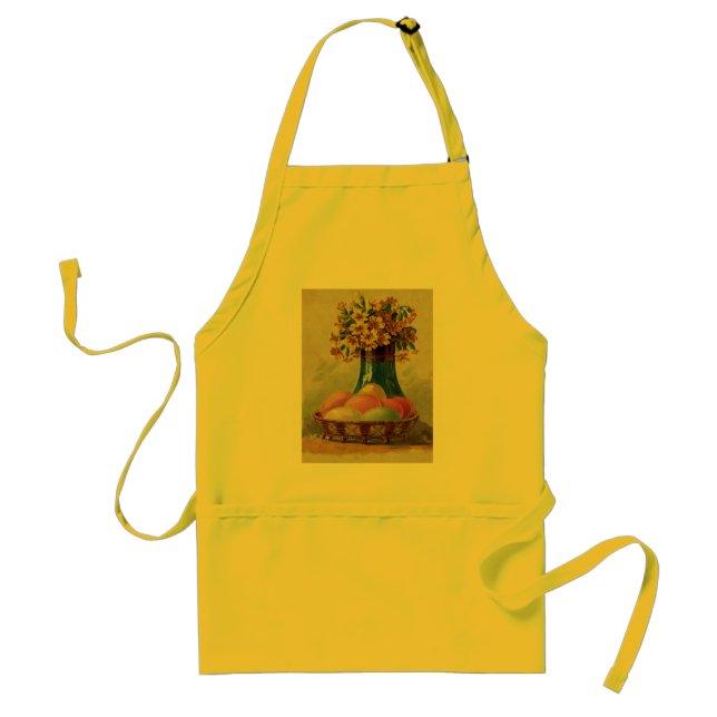 Easter Basket Eggs Flowers Antique Adult Apron (Front)