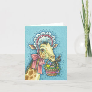 EASTER BASKET GIRAFFE NOTE CARD Blank