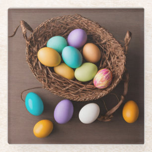 Easter Basket Glass Coaster