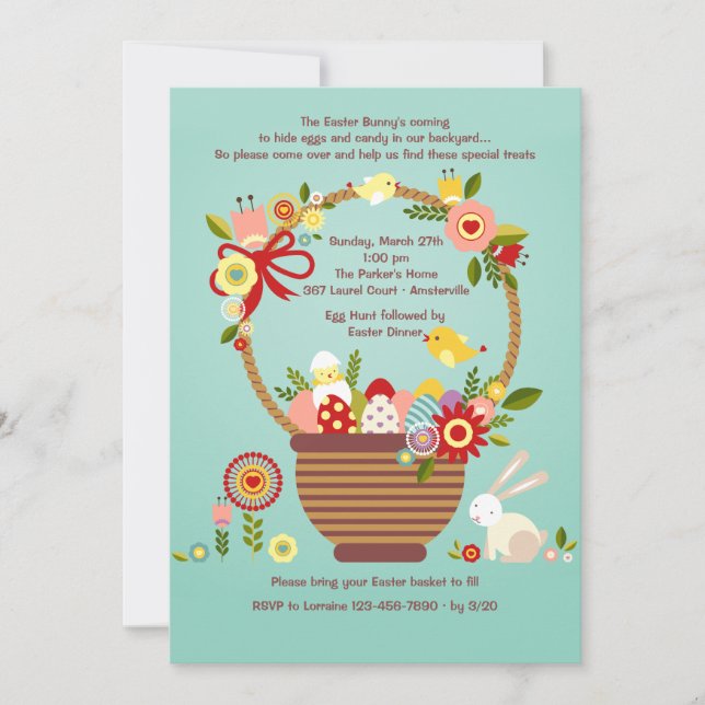 Easter Basket Invitation (Front)