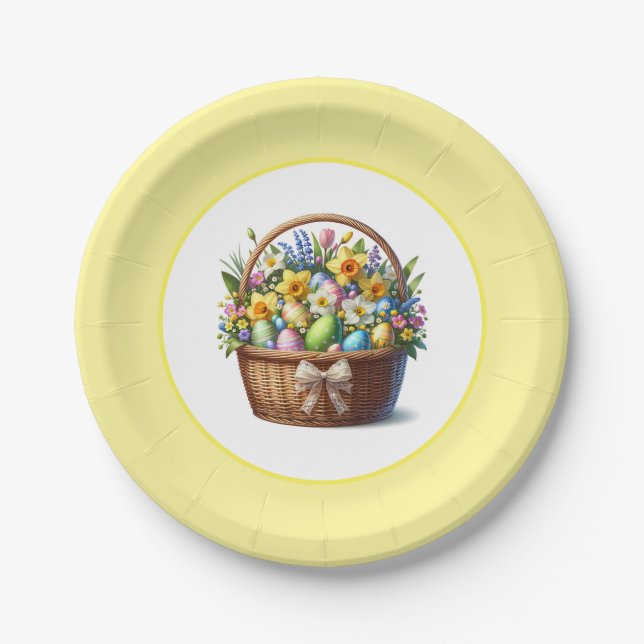 Easter Basket  Paper Plates (Front)