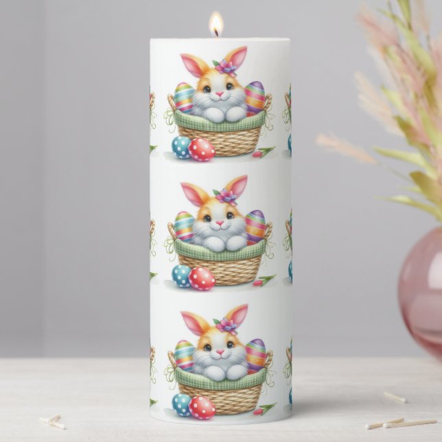 Easter Basket Pillar Candle (In Situ)