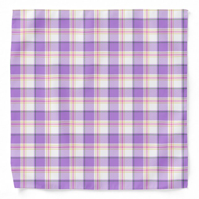 Easter Basket Plaid - Medium Diagonal pattern Bandana (Front)
