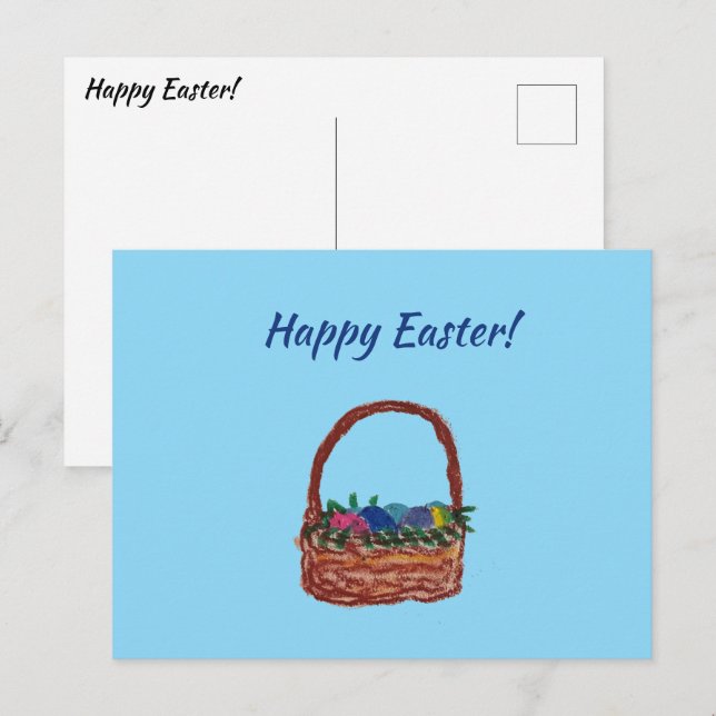 Easter Basket Postcard (Front/Back)