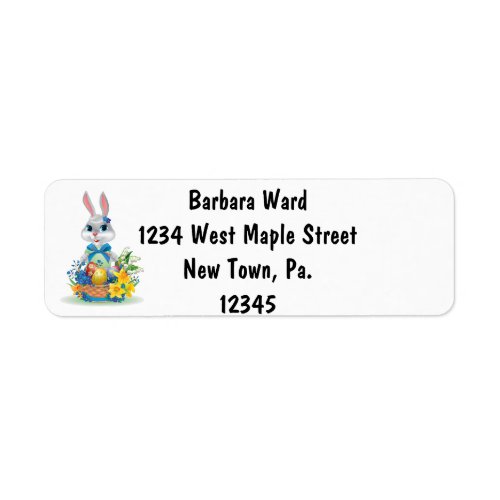 Easter Basket Return Address Label