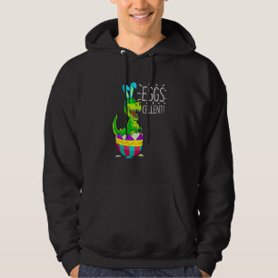 Easter Basket Stuffers Kids Cute Rex Bunny Egg Egg Hoodie