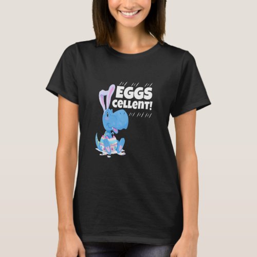 Easter Basket Stuffers Kids Cute T Rex Bunny Egg E T_Shirt