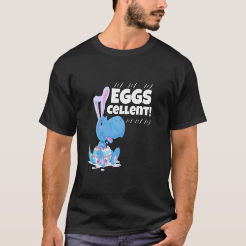 Easter Basket Stuffers Kids Cute T Rex Bunny Egg E T_Shirt