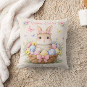 Easter Basket Throw Pillow