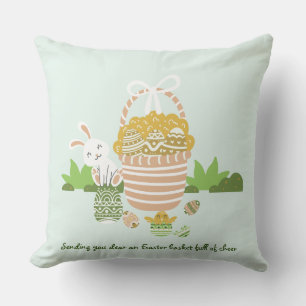 EASTER BASKET THROW PILLOW