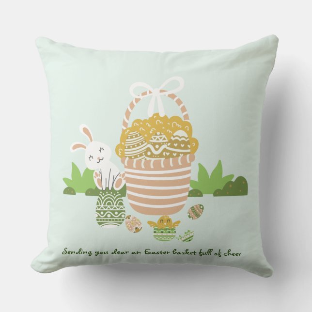 EASTER BASKET THROW PILLOW (Front)