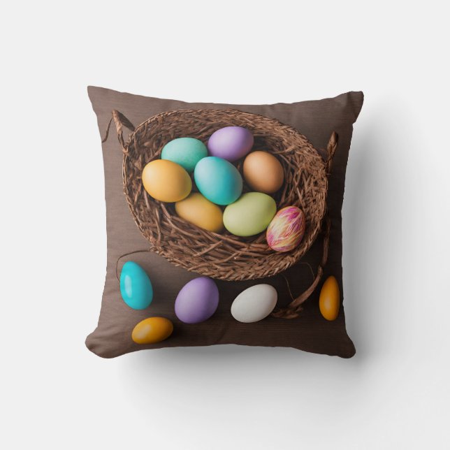 Easter Basket  Throw Pillow (Front)