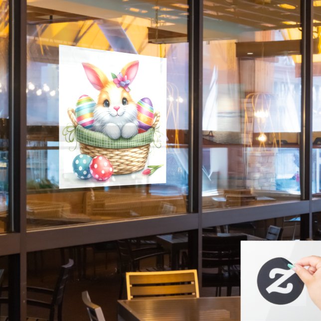 Easter Basket Window Cling (Restaurant Window)