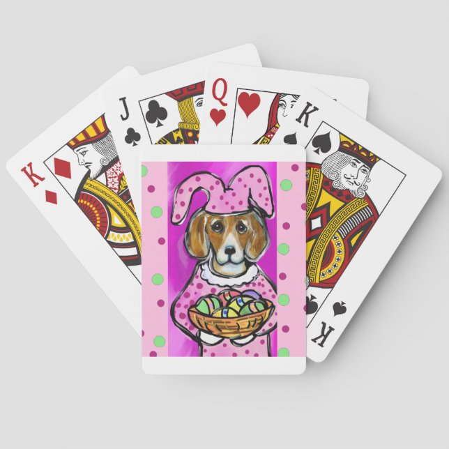 EASTER BEAGLE POKER CARDS (Back)