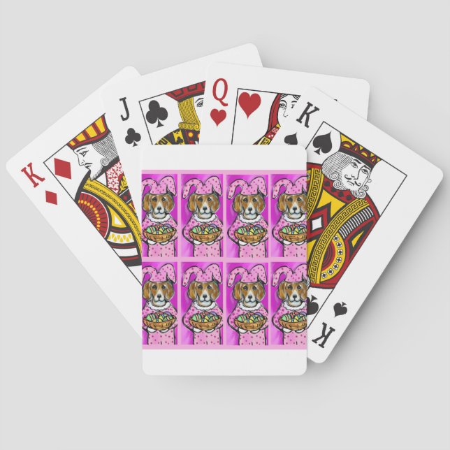 EASTER BEAGLE POKER CARDS (Back)